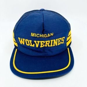 Michigan Wolverines Navy & Yellow Mesh Trucker Hat